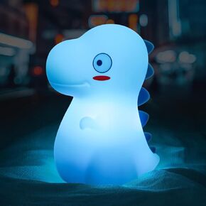 Vsaten Night Light for Kids Room ، ضوء ليلة ديناصور لطيفة مع 7 ألوان تغيير ، مصباح اللمس السيليكون ضوء ليلة ، مصباح السرير بجانب السرير القابل للشحن للرضاعة الطبيعية ، هدية للفتيان ، الأخضر