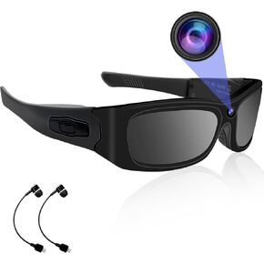 Sunglasses Camera HD 1080P Sport Camera Glasses Video Camera Sunglasses Sport Camera, Bluetooth Sunglasses Cycling Video Camera with Loop Recording and Earphones for Outdoor Actives