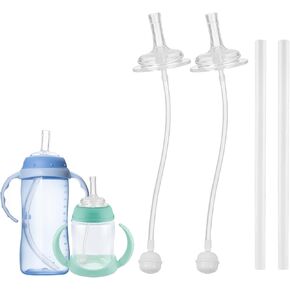 Straw Replacement Compatible with Nuk Sippy Cup,Gravity Ball Straw Replacement Fits for Nuk Learner Straw Cup,Food Grade Heat Resistant,2PCS