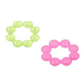 Nuby IcyBite Soother Ring Teether, 2 Count (Blue)