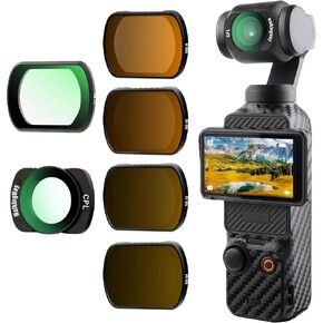 Walking Way Magnetic Black Mist & CPL & ND Filter Set Compatible with DJI Osmo Pocket 3 Creator Combo Accessories - 6 Pack (Black Diffusion 1/4, CPL, ND8/ND16/ND32/ND64),Multi-Coated
