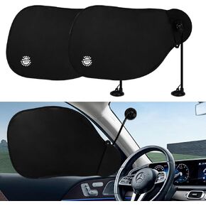 Car Window Sunshade (2Pack) - 360° Rotating Omni-Directional Car Sunshade, 2024 Hardcore Sun Protection Sunshade for Front Side Window, Car Seat Sun Protection, Strong Sun Protection for Children