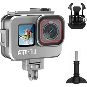 FitStill 80M/263FT Aluminum Alloy Waterproof Case Compatible for Insta 360 Ace Pro2/Ace Pro,Protective Underwater Dive Housing Cover Shell and Mount with 2 Cold Shoes Action Camera Accessories