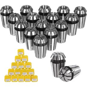 15 Pcs ER11 Spring Collet Set, ER11 Workholding Engraving Collets, High-precision Spring Collet Set for CNC Engraving Machine, Milling Lathe Tool, 1-7mm, 1/8", 1/4"