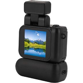 Zyyini Retro Small Camera, 2 MP 160 Degree Lens Angle Action Camera, Portable Thumb Sized and Lightweight Students Compact Vlog Travel Camcorder with Color Screen