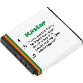 Kastar Battery (1-Pack) for Kodak KLIC-7001 and Kodak EasyShare M320, M340, M341, M753 Zoom, M763, M853 Zoom, M863, M893 is, M1063, M1073 is, V550, V570, V610, V705, V750 Cameras