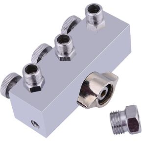 Air Hose Splitter, 3-Way Airbrush Air Hose Splitter Adjust Air Regulation Valve Knob Adjust Air Pressure, Air Volume Adjustment