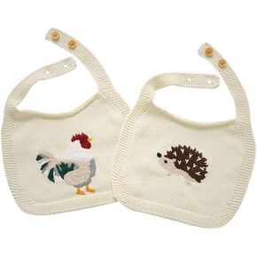 Baby Bibs 2 Pack Cotton Adjustable Bandana Teething Drooling Bibs for Unisex Newborn Boys Girls