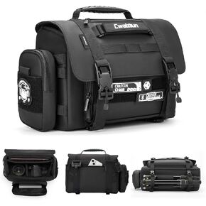 Cwatcun Camera Sling Bag, Waterproof Multifunction Photography Camera Crossbody Bag with Tripod Holder & Removable Accessory Bag, Tactica Camera Messenger Bag for DSLR/SLR/Mirrorless Cameras - S