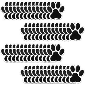 60 PCS Dog Paws Wall Decals Paw Prints Cutouts Mini Paw Print Accents Decor Paw Bulletin Board Cutouts Vinyl Pawprints Sticker Animal Footprint Wall Art Decoration for Early Educational Decor