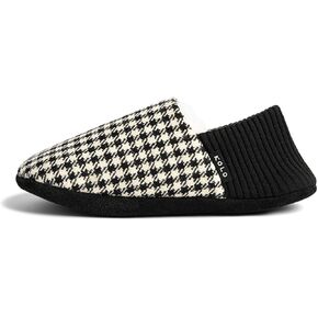 Kolo Tweed House Shoes, Faux Fur Lining, Genuine Leather Suede Sole
