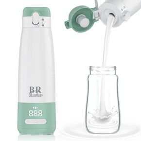 Portable Milk Warmer 12 oz 9000mAh Bottle Heats for Baby Breastmilk Formula Super Fast Charging Adjustable Temp Anti-Dry and Anti-Burn Travel Heating Liquids