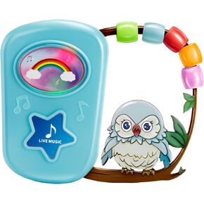 Musical Rainbow Toy with Owl Figurine, Colorful Beads,Ages 3 Months +