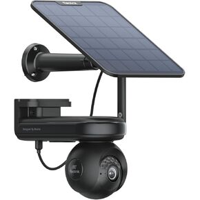 REOLINK Altas PT Ultra Black - 4K Solar Security Cameras Wireless Outdoor, 500 Days Battery Life, ColorX Night Vision, 360° Pan Tilt Auto Tracking, Dual-Band Wi-Fi 6 Cameras for Home Security