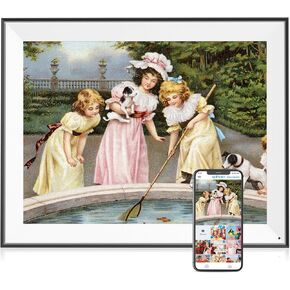 Digital Picture Frame Extra Large Digital Photo Display - WiFi Digital Frame 32GB, HD 1080P, Touch Screen, Easily Share Pics Video via App Email, Free Cloud Storage, Wall-Mounted, Gifts for Home Decor