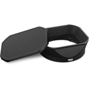 Square Metal Lens Hood for Fujifilm XF16-50mm F2.8-4.8 R LM WR & Fuji XF 33mm F1.4 R LM WR Lens & Fujinon XF 23mm F1.4 R LM WR Lens Hood,with Front Cap,Black