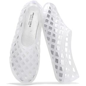 Project Cloud Jelly Ballet Flats Shoes for Women - Waterproof Womens Flats Womens Shoes - Lightweight Womens Flats, Non-Slip Jelly Shoes Women Flat Sandals Women (Jellz, CLEA, 8) Clear