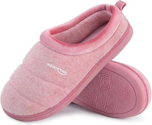 HomeTop Women's Comfy Quilted Slipper Soft Cashmere Like Slip on Memory Foam House Shoe in Saudi Arabia