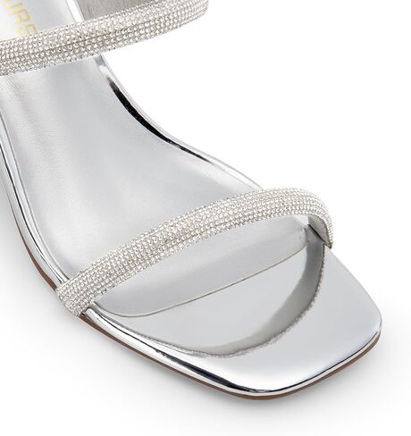 DREAM PAIRS Women's Square Open Toe Block Heels Two Strap Slip On High Heeled Slides Sandals in Kuwait