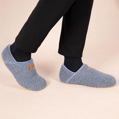 House Slippers for Women Soft-Lightweight House Shoes Men’s Furry Slippers Socks with Rubber Sole for Indoor Outdoor Use in Saudi Arabia