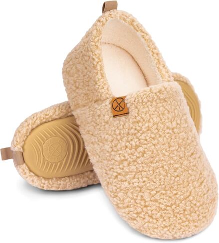 Women's House Slippers Lightweight Memory Foam House Shoes Cozy Closed Back Slippers with Curly Fleece for Indoor Outdoor in Saudi Arabia
