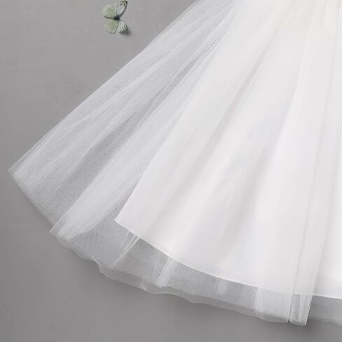IBTOM CASTLE Baby Girls Tutu Dress Princess Flutter Sleeve Floral Lace Birthday Party Bowknot Flower Sundress Wedding in Kuwait