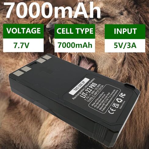 Lit-22 قابلة لإعادة الشحن حزمة بطارية الليثيوم متوافقة مع كاميرا درب خلية فليكس فليكس-فليس فليكس-G36 Flex-S (تضمين كبل النوع C) 7.7v 53.9wh 7000mAh in Kuwait