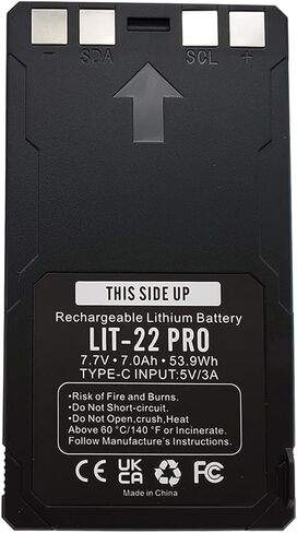 Lit-22 قابلة لإعادة الشحن حزمة بطارية الليثيوم متوافقة مع كاميرا درب خلية فليكس فليكس-فليس فليكس-G36 Flex-S (تضمين كبل النوع C) 7.7v 53.9wh 7000mAh in Kuwait