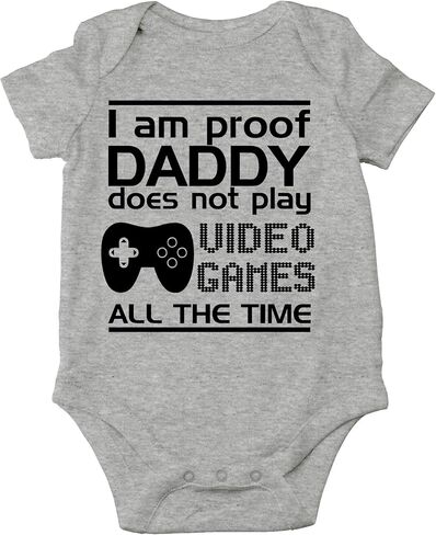 CBTwear Proof Daddy Does Not Play Video Games All the Time - Baby Clothes - Funny Newborn Bodysuit Outfits for Boys and Girls in Saudi Arabia