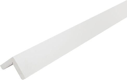 Outwater White 1-1/2" X 1-1/2" Wall Corner Protector Trim with Adhesive, 8FT Length, 2 Pack in Kuwait