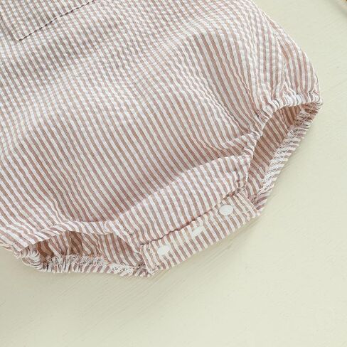 Infant Baby Girl Boy Romper Bodysuit Striped Sleeveless Jumpsuit Overalls One Piece Outfit Summer Clothes in Kuwait