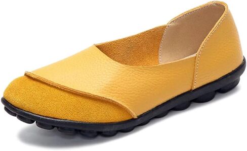 Women's Cowhide Leather Loafers Flats Moccasins Slip-On in Saudi Arabia