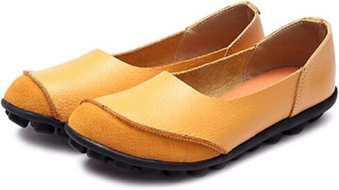 Women's Cowhide Leather Loafers Flats Moccasins Slip-On in Saudi Arabia