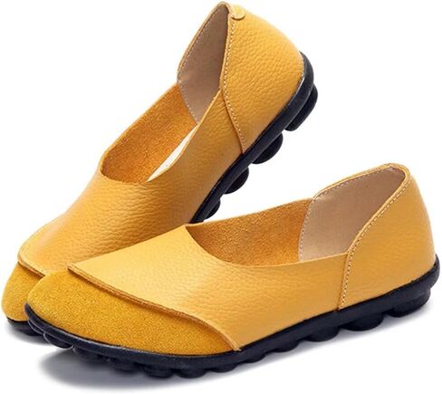 Women's Cowhide Leather Loafers Flats Moccasins Slip-On in Saudi Arabia