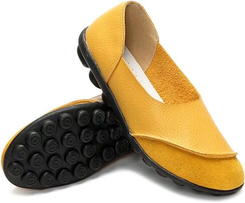 Women's Cowhide Leather Loafers Flats Moccasins Slip-On in Saudi Arabia