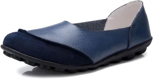Women's Cowhide Leather Loafers Flats Moccasins Slip-On in Saudi Arabia