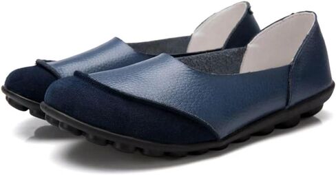 Women's Cowhide Leather Loafers Flats Moccasins Slip-On in Saudi Arabia