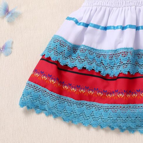 Infants Baby Girls Mexican Dress for Halloween Day of The Dead Traditional Folk Drape Romper Dress in Kuwait