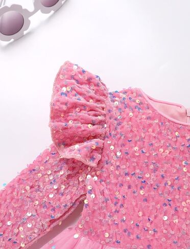 IBTOM CASTLE Infant Girls Fall Velvet Dress Kids Christmas Sequins Dress Formal Tulle Birthday Evening Dress Pageant in Saudi Arabia