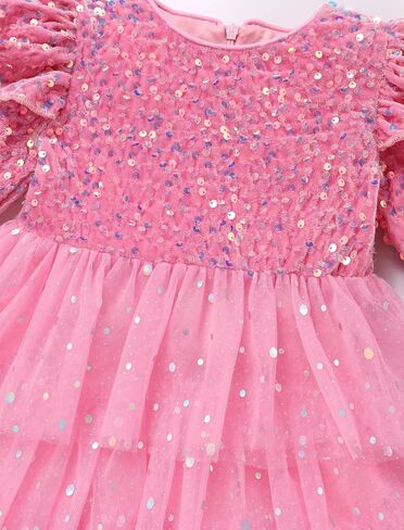 IBTOM CASTLE Infant Girls Fall Velvet Dress Kids Christmas Sequins Dress Formal Tulle Birthday Evening Dress Pageant in Saudi Arabia