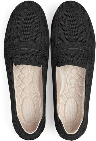 Womens Loafers Comfortable Knit Driving Shoes Washable Casual Work Slip on Loafer in Saudi Arabia