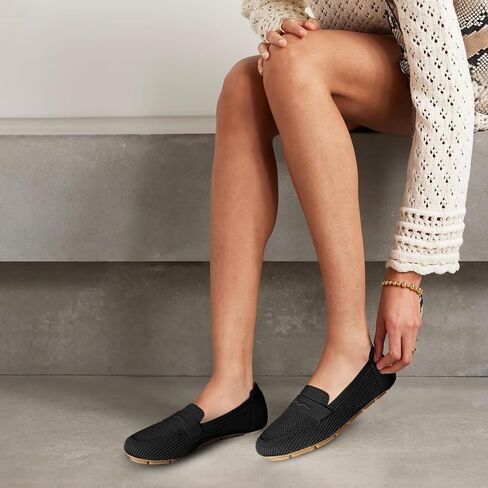Womens Loafers Comfortable Knit Driving Shoes Washable Casual Work Slip on Loafer in Saudi Arabia