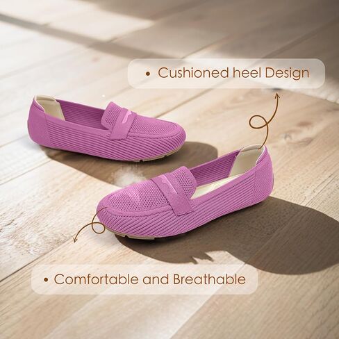 Womens Loafers Comfortable Knit Driving Shoes Washable Casual Work Slip on Loafer in Saudi Arabia
