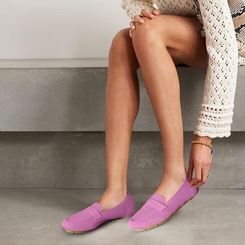 Womens Loafers Comfortable Knit Driving Shoes Washable Casual Work Slip on Loafer in Saudi Arabia