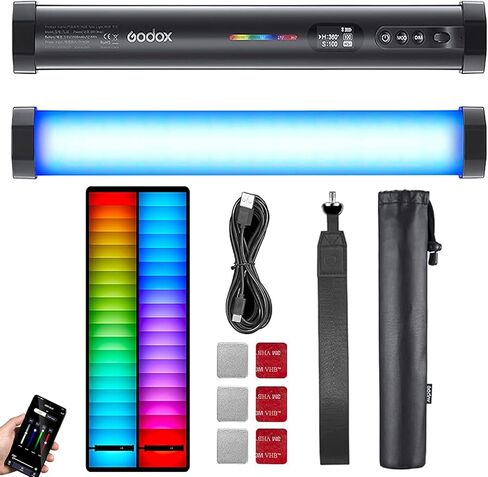 Godox TL30 RGB Tube Light, Full-Color LED Light Wand CRI97 TLCL99, 2700K-6500K Adjustable, APP Control, Magnet Design in Saudi Arabia