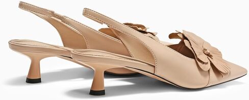Coutgo Womens Slingback Kitten Heels Flower Closed Pointed Toe Pumps Wedding Party Dress Sandals Shoes in Saudi Arabia
