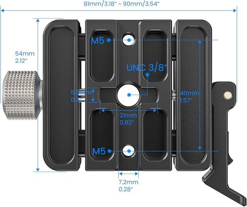 المشبك السريع للإصدار السريع ، مشبك ARCA Swiss Lever ، Mlok Rail Clamp ، مشبك قفل الرافعة لـ Magpul Mlok Bipod الأصلي ، محول لوحة Q.R ، AL60 لرأس كرة ثلاثي القوائم ، قفل المقبض وقفل Lever in Kuwait