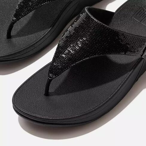 FitFlop Women's Lulu Sequin Toe-Post Sandals Wedge in Kuwait