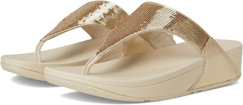 FitFlop Women's Lulu Sequin Toe-Post Sandals Wedge in Kuwait