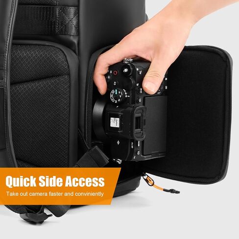 حقيبة كاميرا CWATCUN ، حقيبة كاميرا DSLR/SLR/SLR/Mirrorless مع حامل ثلاثي القوائم وأجهزة الطائرات بدون طيار/كمبيوتر محمول ، حقيبة تصوير متعددة الوظائف مقاومة للماء متوافقة مع Canon/Nikon/Sony/DJI in Kuwait